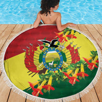 Bolivia Andean Condor Kantuta Flowers Beach Blanket LT9