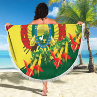Bolivia Andean Condor Kantuta Flowers Beach Blanket LT9