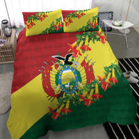 Bolivia Andean Condor Kantuta Flowers Bedding Set