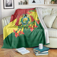 Bolivia Andean Condor Kantuta Flowers Blanket LT9