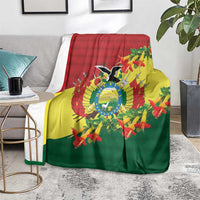 Bolivia Andean Condor Kantuta Flowers Blanket LT9