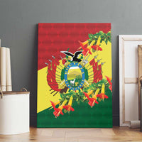 Bolivia Andean Condor Kantuta Flowers Canvas Wall Art