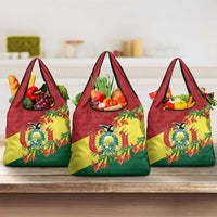 Bolivia Andean Condor Kantuta Flowers Grocery Bag LT9
