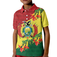 Bolivia Andean Condor Kantuta Flowers Kid Polo Shirt