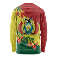Bolivia Andean Condor Kantuta Flowers Long Sleeve Shirt