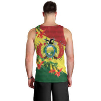 Bolivia Andean Condor Kantuta Flowers Men Tank Top
