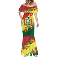 Bolivia Andean Condor Kantuta Flowers Mermaid Dress