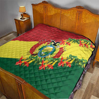 Bolivia Andean Condor Kantuta Flowers Quilt