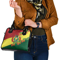 Bolivia Andean Condor Kantuta Flowers Shoulder Handbag LT9