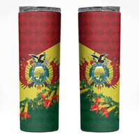 Bolivia Andean Condor Kantuta Flowers Skinny Tumbler