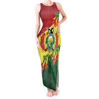 Bolivia Andean Condor Kantuta Flowers Tank Maxi Dress