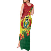 Bolivia Andean Condor Kantuta Flowers Tank Maxi Dress