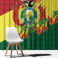 Bolivia Andean Condor Kantuta Flowers Window Curtain LT9