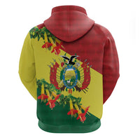Bolivia Andean Condor Kantuta Flowers Zip Hoodie