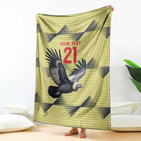 Colombia Football Custom Blanket Los Cafeteros Andean Condor