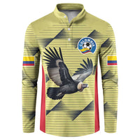 Colombia Football Custom Button Sweatshirt Los Cafeteros Andean Condor