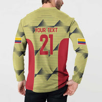 Colombia Football Custom Button Sweatshirt Los Cafeteros Andean Condor