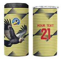 Colombia Football Custom 4 in 1 Can Cooler Tumbler Los Cafeteros Andean Condor