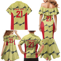 Colombia Football Custom Family Matching Mermaid Dress and Hawaiian Shirt Los Cafeteros Andean Condor