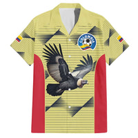 Colombia Football Custom Family Matching Off The Shoulder Long Sleeve Dress and Hawaiian Shirt Los Cafeteros Andean Condor