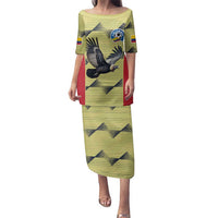 Colombia Football Custom Family Matching Puletasi and Hawaiian Shirt Los Cafeteros Andean Condor