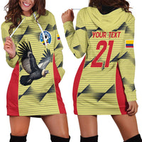Colombia Football Custom Hoodie Dress Los Cafeteros Andean Condor
