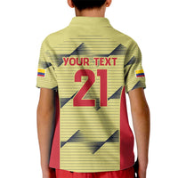 Colombia Football Custom Kid Polo Shirt Los Cafeteros Andean Condor