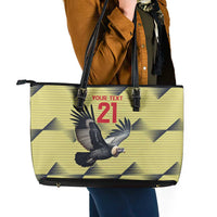 Colombia Football Custom Leather Tote Bag Los Cafeteros Andean Condor