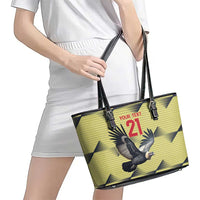 Colombia Football Custom Leather Tote Bag Los Cafeteros Andean Condor LT9