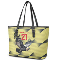 Colombia Football Custom Leather Tote Bag Los Cafeteros Andean Condor