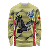 Colombia Football Custom Long Sleeve Shirt Los Cafeteros Andean Condor