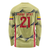 Colombia Football Custom Long Sleeve Shirt Los Cafeteros Andean Condor