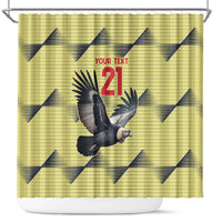 Colombia Football Custom Shower Curtain Los Cafeteros Andean Condor