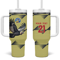 Colombia Football Custom Tumbler With Handle Los Cafeteros Andean Condor