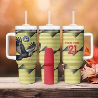 Colombia Football Custom Tumbler With Handle Los Cafeteros Andean Condor