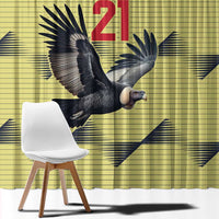 Colombia Football Custom Window Curtain Los Cafeteros Andean Condor