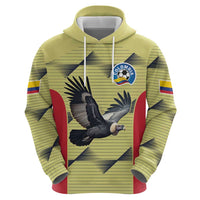 Colombia Football Custom Zip Hoodie Los Cafeteros Andean Condor