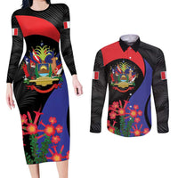 Peru Coat of Arms Couples Matching Long Sleeve Bodycon Dress and Long Sleeve Button Shirt First Version 1821 - 1825