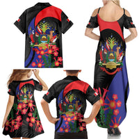 Peru Coat of Arms Family Matching Summer Maxi Dress and Hawaiian Shirt First Version 1821 - 1825