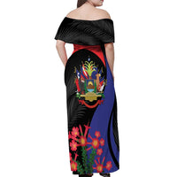 Peru Coat of Arms Off Shoulder Maxi Dress First Version 1821 - 1825