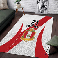 Peru Football Custom Area Rug La Bicolor Arriba Peru