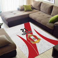 Peru Football Custom Area Rug La Bicolor Arriba Peru