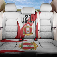 Peru Football Custom Back Car Seat Cover La Bicolor Arriba Peru LT9