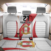 Peru Football Custom Back Car Seat Cover La Bicolor Arriba Peru