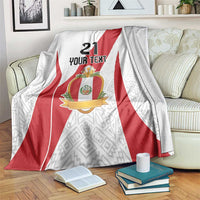 Peru Football Custom Blanket La Bicolor Arriba Peru LT9