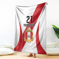 Peru Football Custom Blanket La Bicolor Arriba Peru