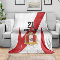 Peru Football Custom Blanket La Bicolor Arriba Peru LT9