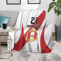 Peru Football Custom Blanket La Bicolor Arriba Peru LT9