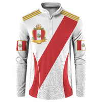Peru Football Custom Button Sweatshirt La Bicolor Arriba Peru
