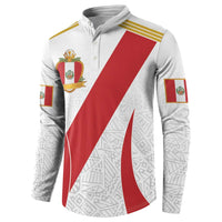 Peru Football Custom Button Sweatshirt La Bicolor Arriba Peru
